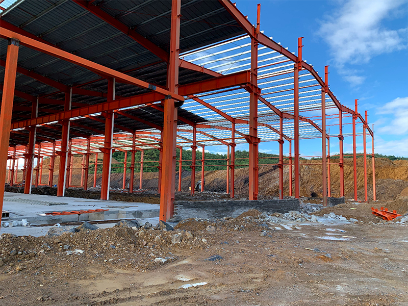 贵州好元项目新型建材有限公司35万m3/年加气混泥土生产线钢结构厂房；